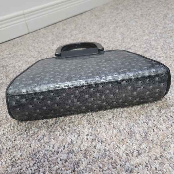 Vintage Grey Snakeprint Satchel Handbag - Picture 6 of 6